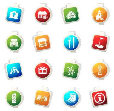 Altyapı şehir simgelerin ayarlamak