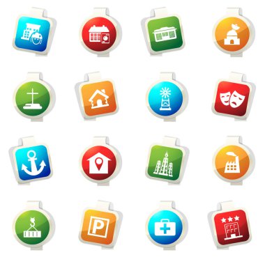 Altyapı şehir simgelerin ayarlamak