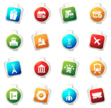 Altyapı şehir simgelerin ayarlamak