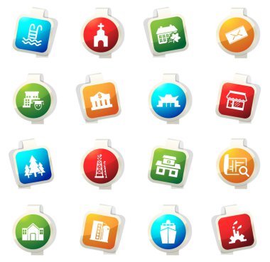 Altyapı şehir simgelerin ayarlamak