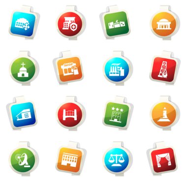 Altyapı şehir simgelerin ayarlamak