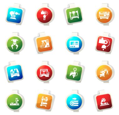Makine aracı Icons set