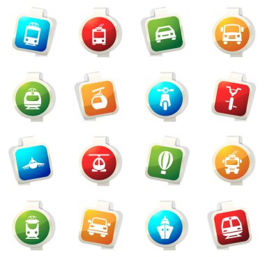 toplu taşıma Icons set