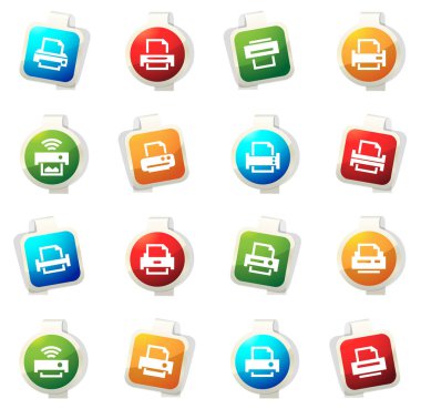 Yazdırma Icons set