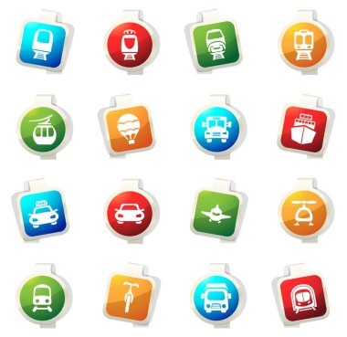 toplu taşıma Icons set