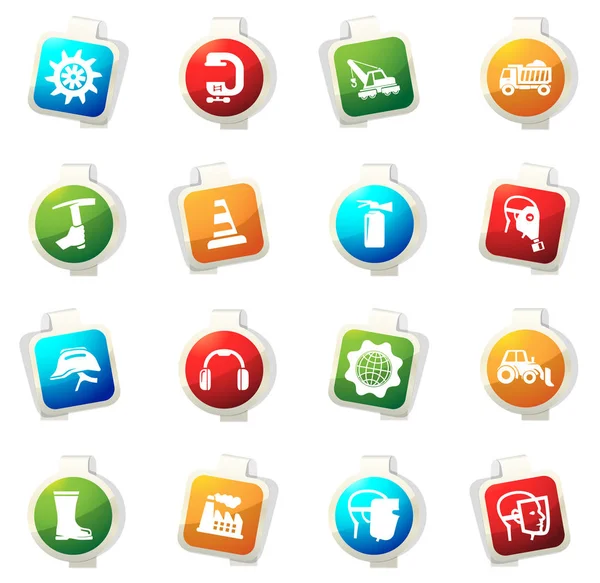 Industrial icons set — Stock Vector