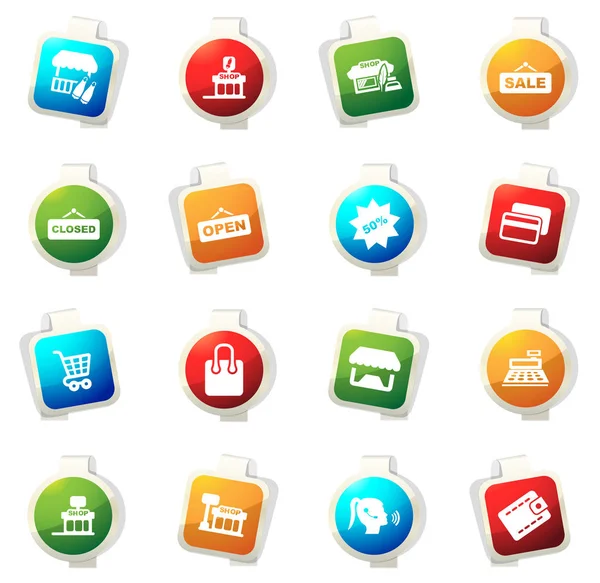 Shop icons set — Stock Vector