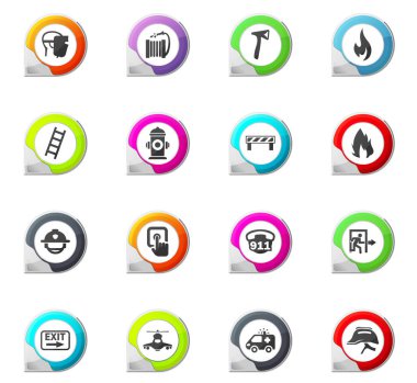 Acil durum Icons set