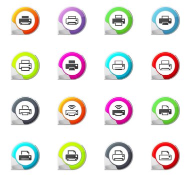 Yazdırma Icons set