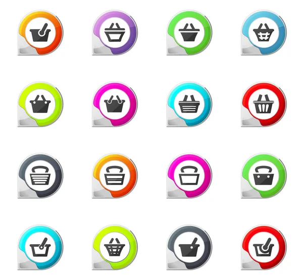 Shopping Bascket icons set — Stock Vector