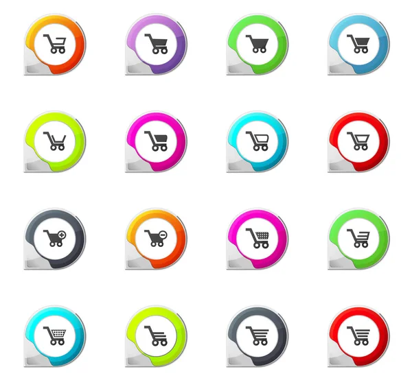 Shopping Bascket icons set — Stock Vector