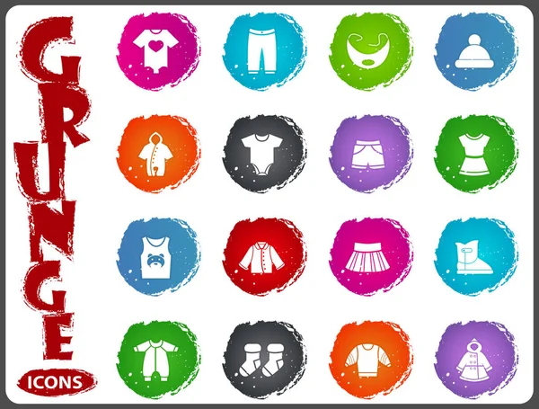 Bebek giysileri Icons set