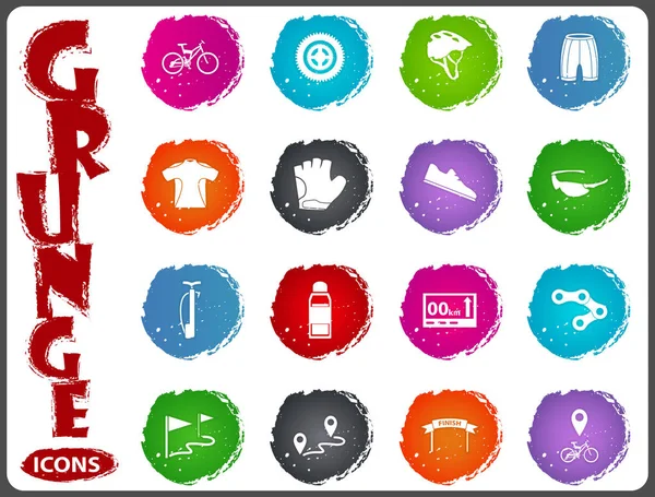 Juego de iconos de bicicleta — Vector de stock