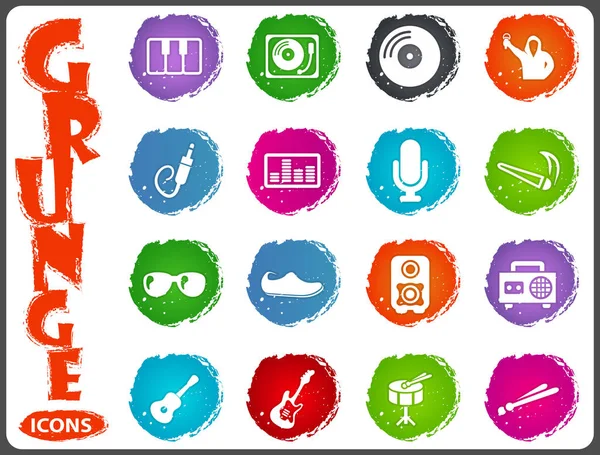 Conjunto de iconos musicales — Vector de stock