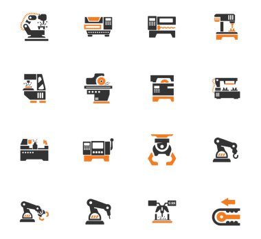 Makine aracı Icons set