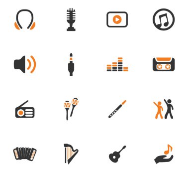 Disko veya Club Icons set