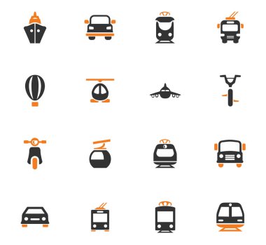 toplu taşıma Icons set