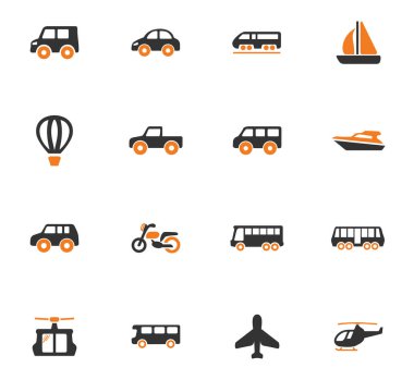 toplu taşıma Icons set