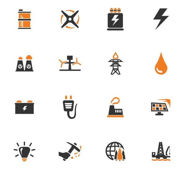 Set di icone dell'energia alternativa — Vettoriale Stock