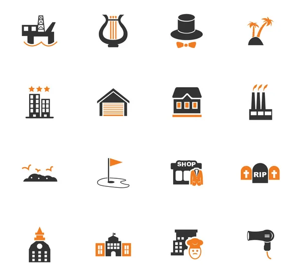 Infraestrutura do conjunto de ícones da cidade —  Vetores de Stock