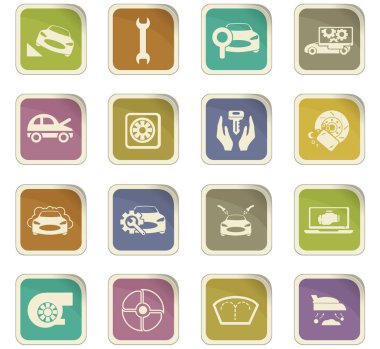 Araba Dükkanı Icons set