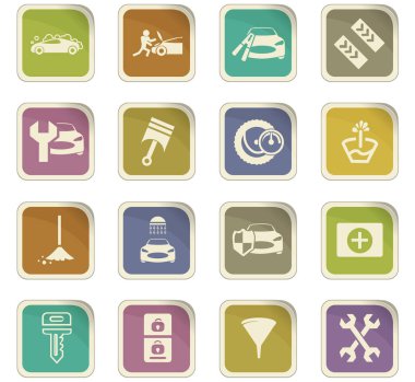 Araba Dükkanı Icons set