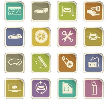 Araba Dükkanı Icons set