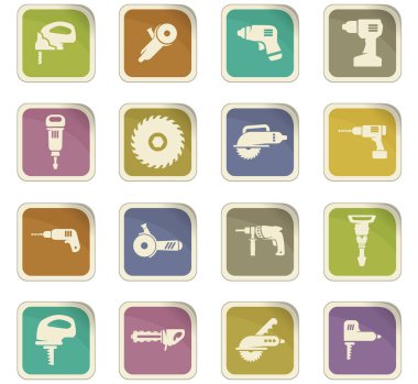 güç araçları Icons set