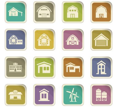 Icon set bina çiftlik