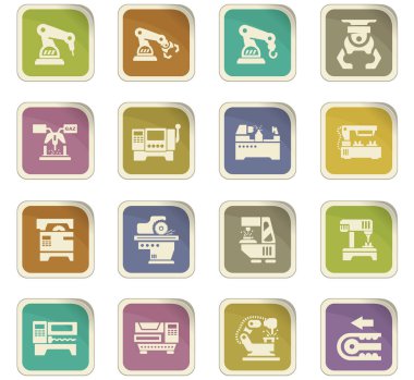 Makine aracı Icons set