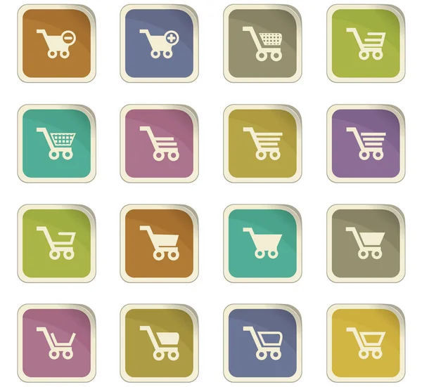 Shopping Bascket icons set — Stock Vector