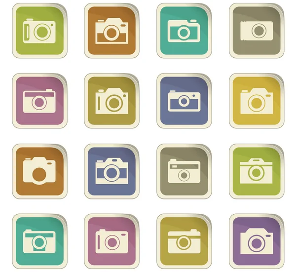 Conjunto de ícone de câmera de foto —  Vetores de Stock
