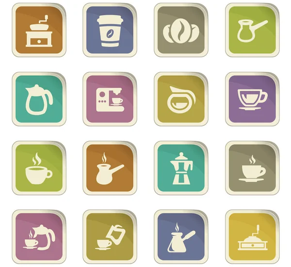 Набор икон для кофе — стоковый вектор