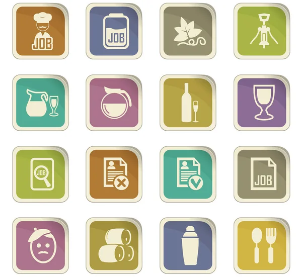 stock vector Job icons set