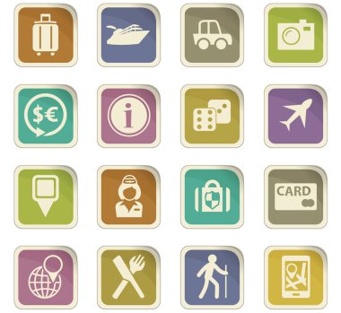 seyahat simgeleri ayarlandı