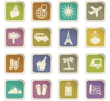 seyahat simgeleri ayarlandı