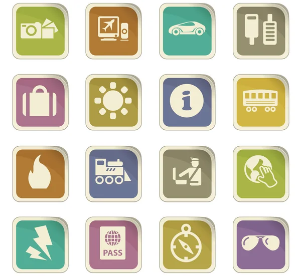 Travel icons set — Stock Vector