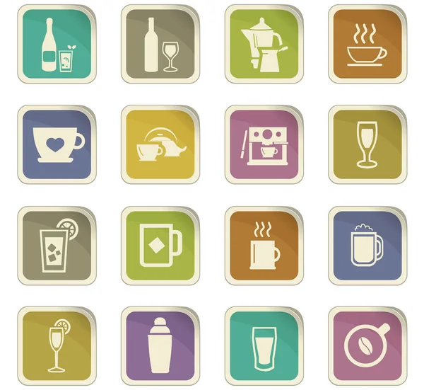 Utensils for the preparation of beverages icons — Stock Vector