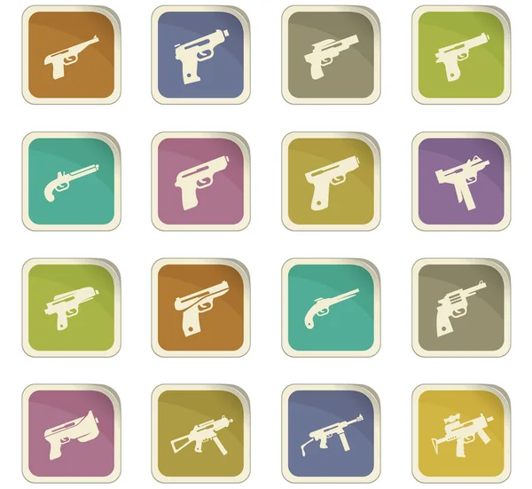 Conjunto de armas de mão — Vetor de Stock