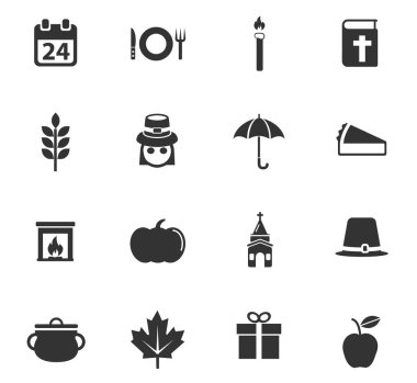 Şükran günü Icon set