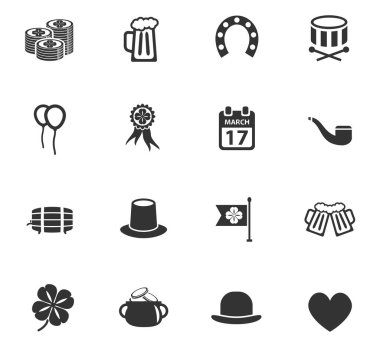 Aziz patrick günü Icon set