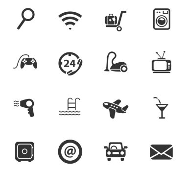 Otel Oda Servisi Icon set