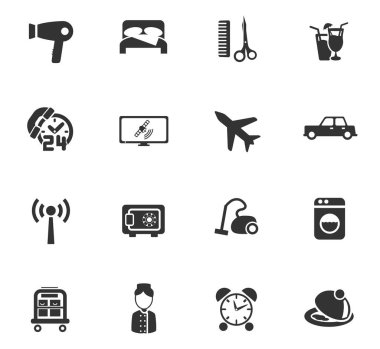 Otel Oda Servisi Icon set