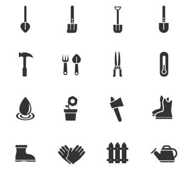 Bahçe aletleri Icon set