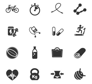 fitness simgesi seti