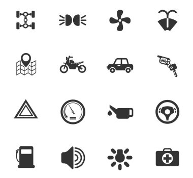 Araba Dükkanı Icon set