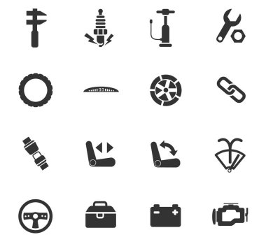 Araba Dükkanı Icon set
