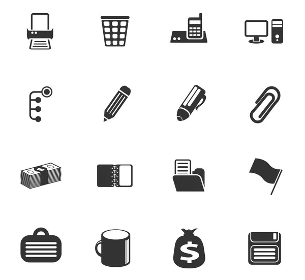 Kantoor pictogram set — Stockvector