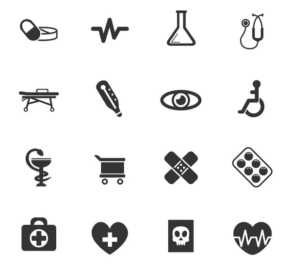 Conjunto de ícone de medicina — Vetor de Stock