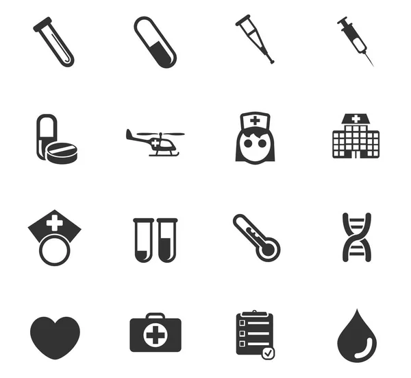 Conjunto de icono de medicina — Vector de stock
